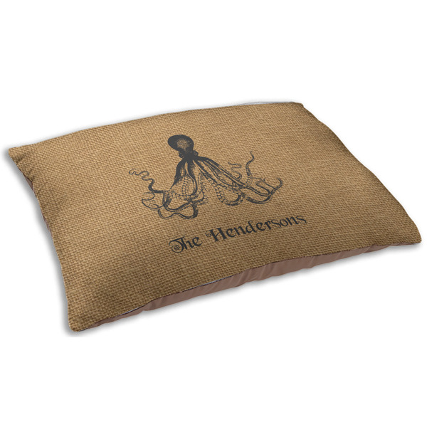 Octopus & Burlap Print Dog Beds - SMALL
