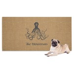 Octopus & Burlap Print Dog Towel (Personalized)