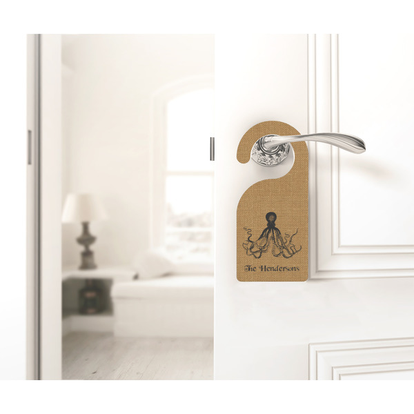 Octopus & Burlap Print Door Hanger - LIFESTYLE