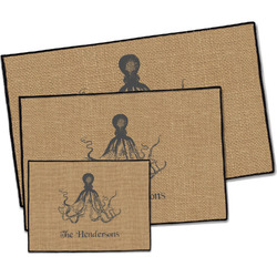 Octopus & Burlap Print Door Mat (Personalized)