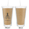 Octopus & Burlap Print Double Wall Tumbler with Straw - Approval