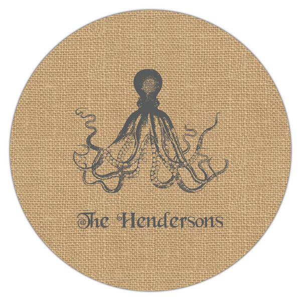 Octopus & Burlap Print Drink Topper - XLarge - Single