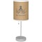 Octopus & Burlap Print Lamp with Drum Shade (Personalized)