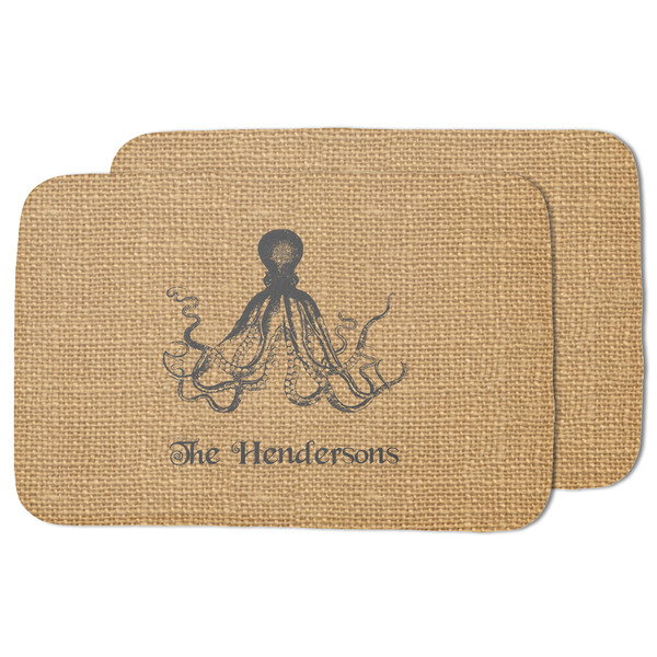Octopus & Burlap Print Drying Dish Mat - MAIN