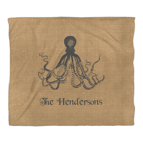 Octopus & Burlap Print Duvet Cover - King - Front