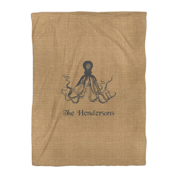 Octopus & Burlap Print Duvet Cover - Twin XL - Front