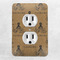 Octopus & Burlap Print Electric Outlet Plate - LIFESTYLE