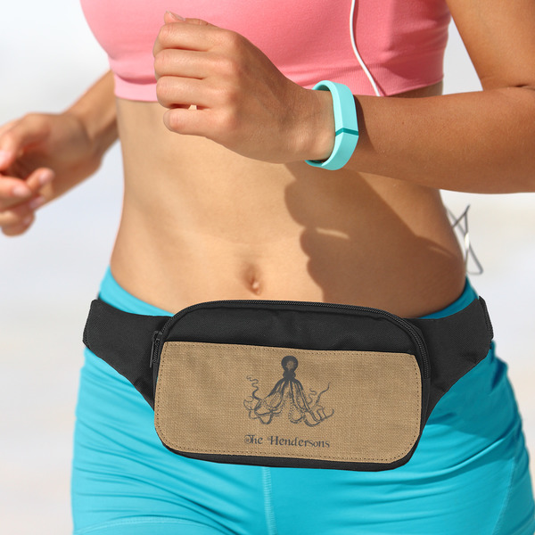 Octopus & Burlap Print Fanny Packs - LIFESTYLE