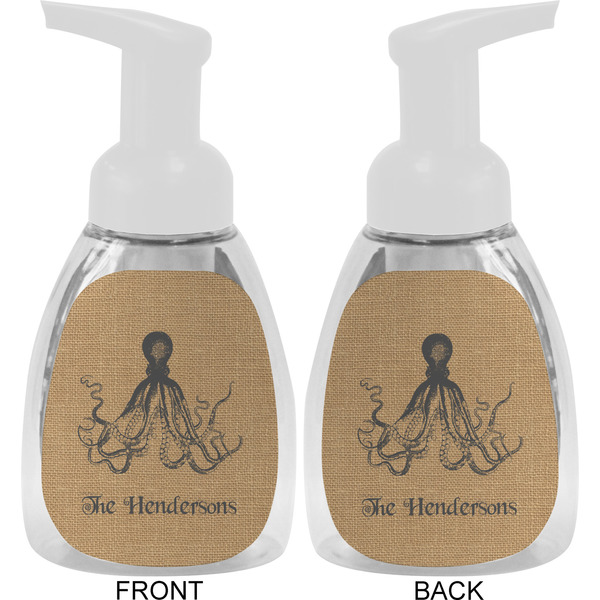 Octopus & Burlap Print Foam Soap Bottle Approval - White