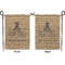 Octopus & Burlap Print Garden Flag - Double Sided Front and Back