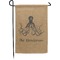 Octopus & Burlap Print Small Garden Flag - Double Sided w/ Name or Text