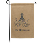 Octopus & Burlap Print Garden Flag (Personalized)