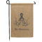 Octopus & Burlap Print Small Garden Flag - Single Sided w/ Name or Text