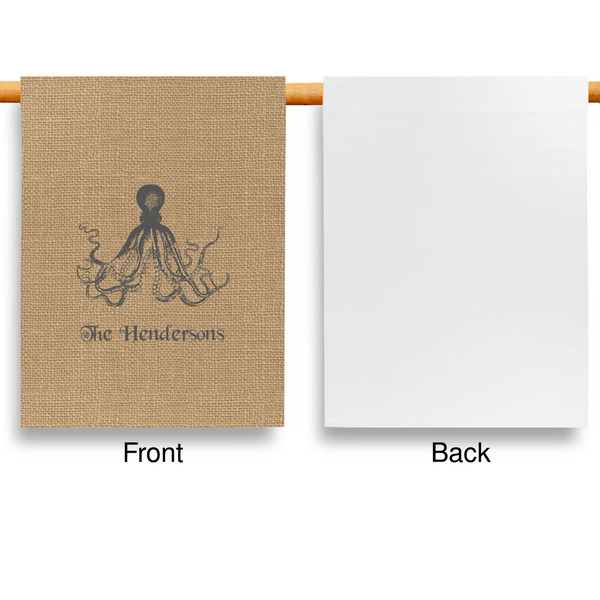 Octopus & Burlap Print Garden Flags - Large - Single Sided - APPROVAL