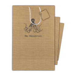 Octopus & Burlap Print Gift Bag (Personalized)