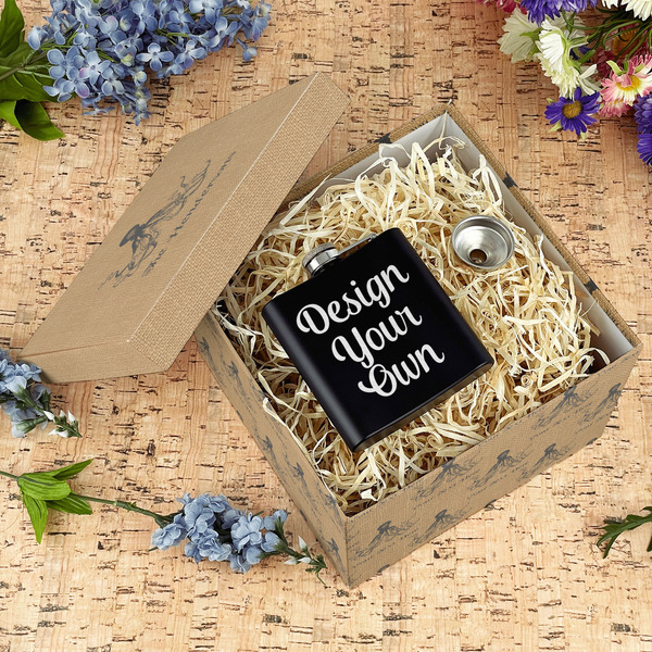 Octopus & Burlap Print Gift Boxes with Lid - Canvas Wrapped - Large - In Context