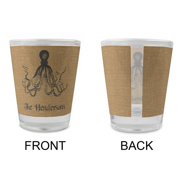 Octopus & Burlap Print Glass Shot Glass - Standard - APPROVAL