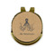 Octopus & Burlap Print Golf Ball Marker - Hat Clip - Gold
