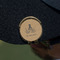 Octopus & Burlap Print Golf Ball Marker Hat Clip - Gold - On Hat