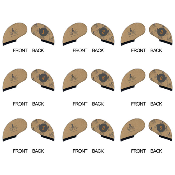 Octopus & Burlap Print Golf Club Covers - APPROVAL (set of 9)