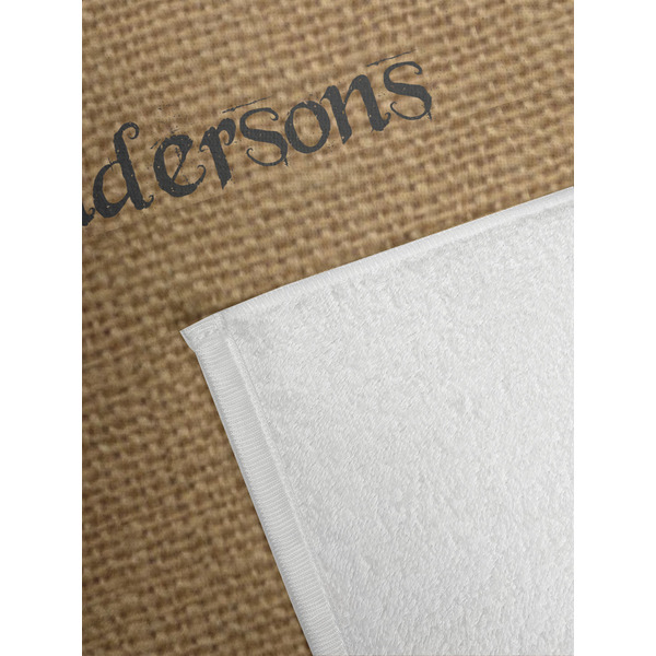 Octopus & Burlap Print Golf Towel - Detail