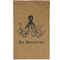 Octopus & Burlap Print Golf Towel - Poly-Cotton Blend - Small w/ Name or Text