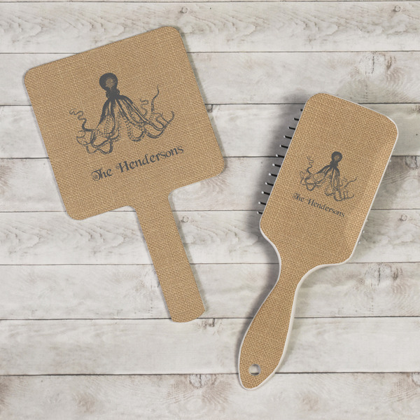 Octopus & Burlap Print Hand Mirrors - In Context