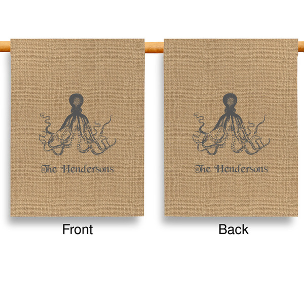 Octopus & Burlap Print House Flags - Double Sided - APPROVAL