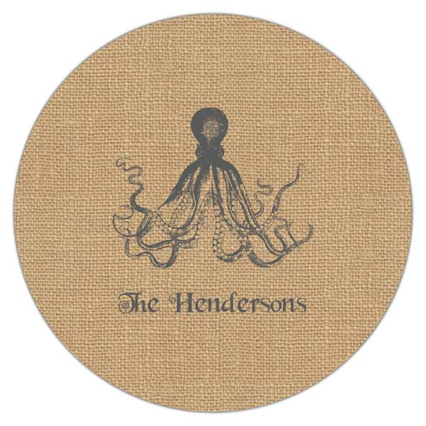 Octopus & Burlap Print Icing Circle - Large - Single