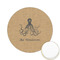 Octopus & Burlap Print Printed Cookie Topper - 2.15" (Personalized)