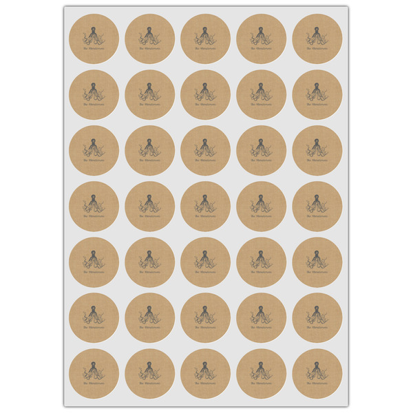 Octopus & Burlap Print Icing Circle - XSmall - Set of 35