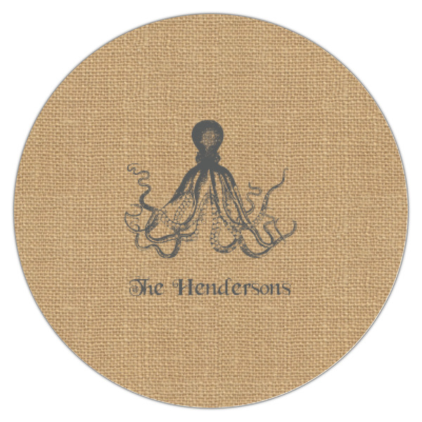 Octopus & Burlap Print Icing Circle - XSmall - Single