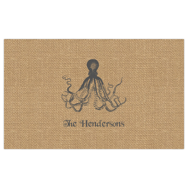 Octopus & Burlap Print Indoor / Outdoor Rug - 3'x5' - Front Flat