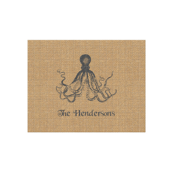 Custom Octopus & Burlap Print 252 pc Jigsaw Puzzle (Personalized)