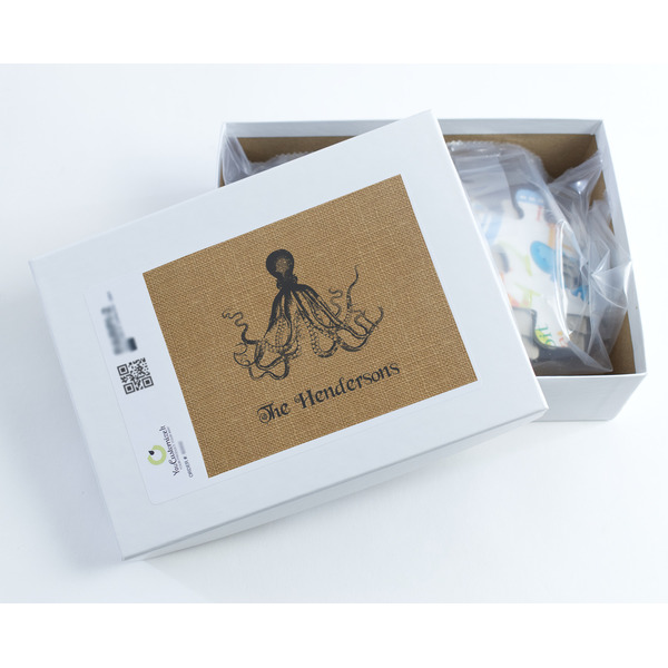 Octopus & Burlap Print Jigsaw Puzzle 30 Piece - Box