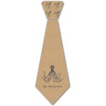 Octopus & Burlap Print Iron On Tie (Personalized)