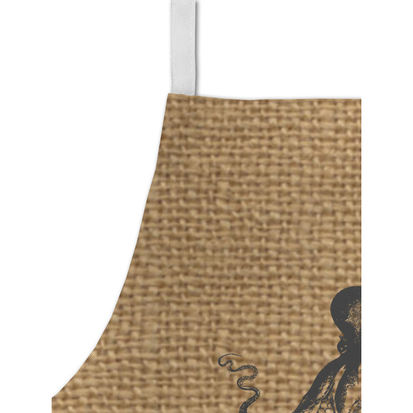 Octopus & Burlap Print Kid's Aprons - Detail