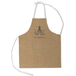 Octopus & Burlap Print Kid's Apron - Small (Personalized)