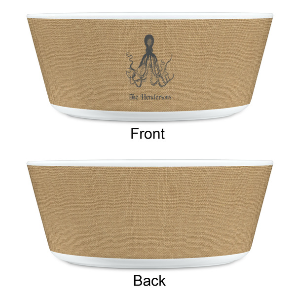 Octopus & Burlap Print Kids Bowls - APPROVAL