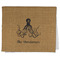 Octopus & Burlap Print Kitchen Towel - Poly Cotton w/ Name or Text