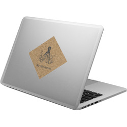 Octopus & Burlap Print Laptop Decal (Personalized)