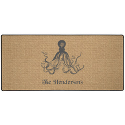 Octopus & Burlap Print Gaming Mouse Pad (Personalized)