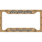 Octopus & Burlap Print License Plate Frame (Personalized)