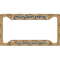 Octopus & Burlap Print License Plate Frame (Personalized)