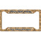 Octopus & Burlap Print License Plate Frame - Style A