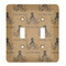 Octopus & Burlap Print Light Switch Cover (2 Toggle Plate) (Personalized)