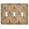 Octopus & Burlap Print Light Switch Covers (3 Toggle Plate)