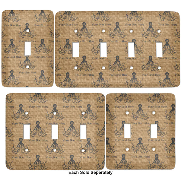 Octopus & Burlap Print Light Switch Covers all sizes