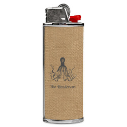 Octopus & Burlap Print Case for BIC Lighters (Personalized)