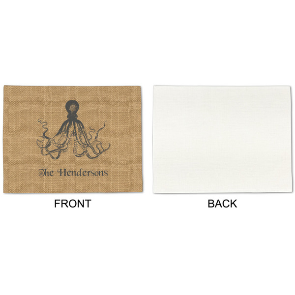 Octopus & Burlap Print Linen Placemat - APPROVAL Single (single sided)